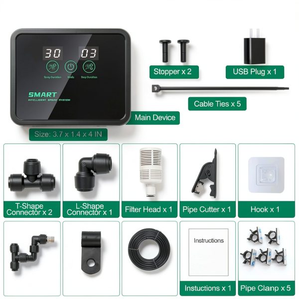 MECESOR Reptile Humidifier Misting System 360 Nozzles Smart-6