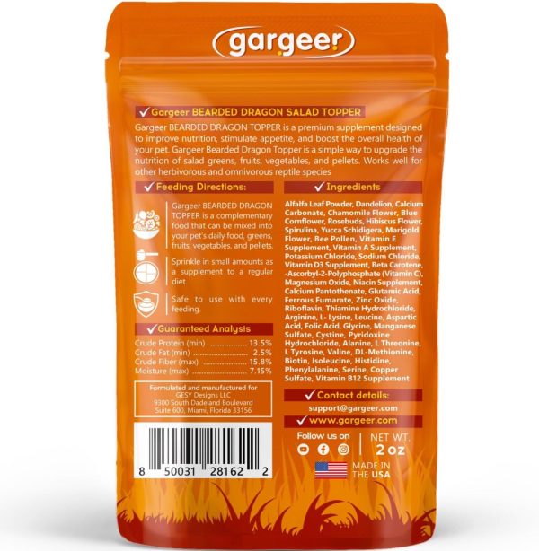 Gesy Designs Reptile Salad Topper Nutrition Supplement Pet-1