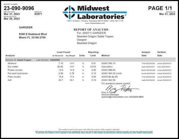 Gesy Designs Reptile Salad Topper Nutrition Supplement Pet-4