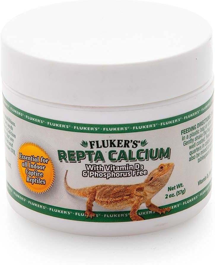 Fluker Labs reptile food package showing ingredients and usage