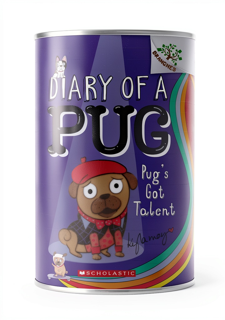 Diary of a Pug Book 4 cover showing the pug character in an adventure scene