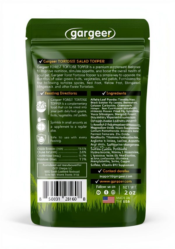 Gargeer Salad Topper Reptile Nutrition Tortoise Health-1