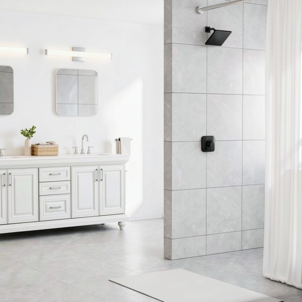 KANDENT Brass Shower Trim Kit Matte Black-6