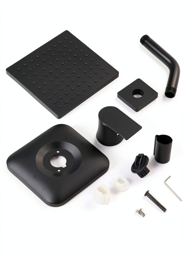 KANDENT Brass Shower Trim Kit Matte Black-4