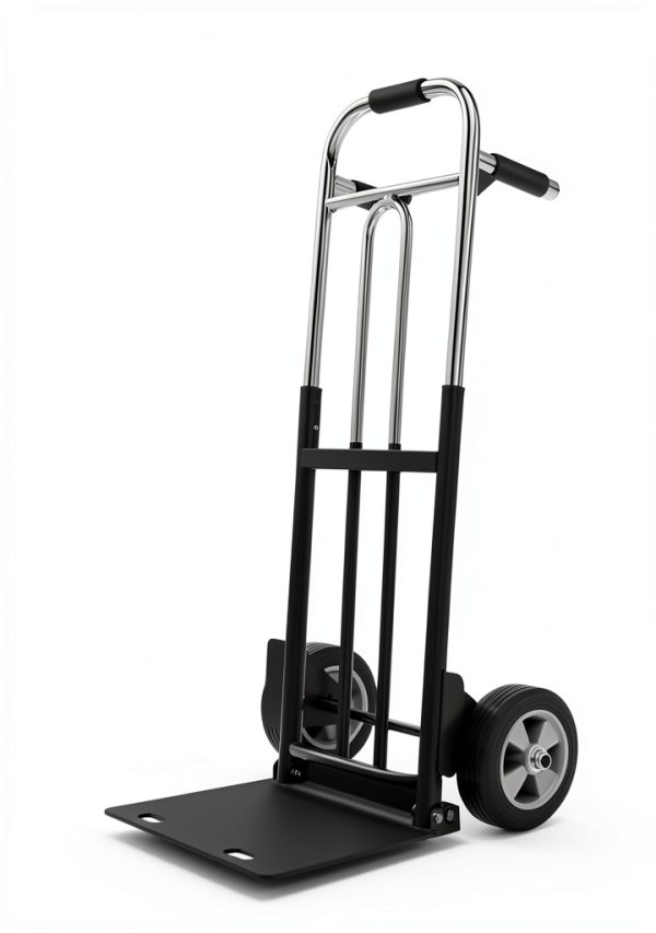 Folding Hand Truck Dolly IRONPOW 600lb Solid Wheels Foldable Design-2