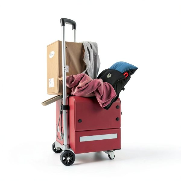 Utility Luggage Cart 270lb KEDSUM Aluminum Hand Truck 4 Tank Wheels-8