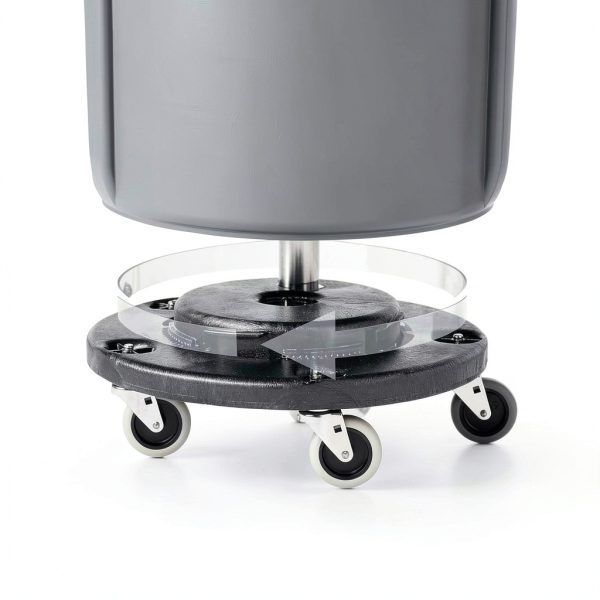 Rubbermaid Commercial Products BRUTE Dolly Black Fits 20 gallon, 32 gallon, 44 gallon, and 55 gallon BRUTE Containers, for Restaurants/Back of House/Offices/Warehouses/Airports/Commercial Environments-3