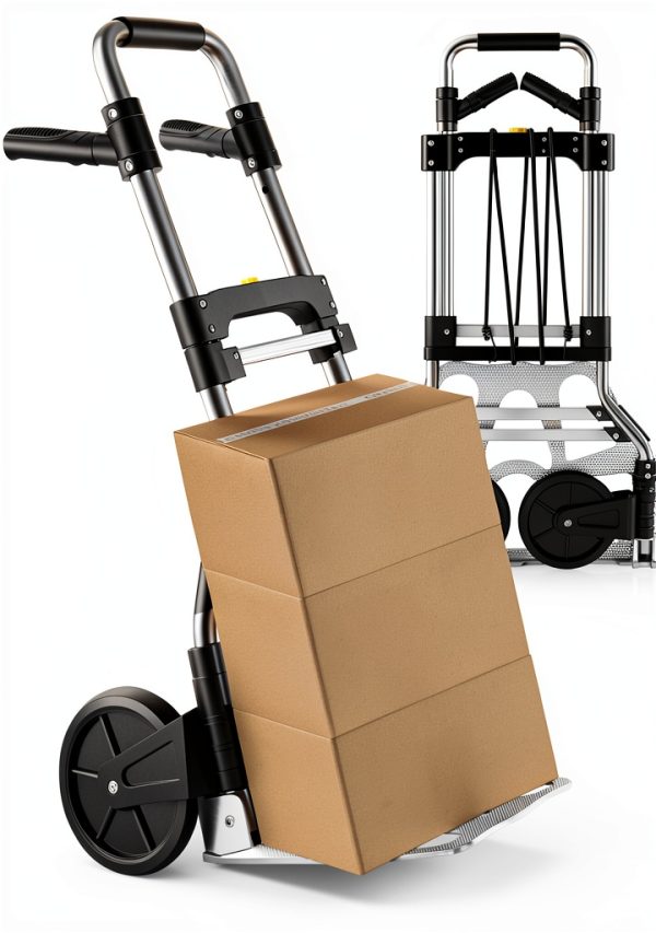 330 LB Capacity Folding Hand Truck Dolly Cart COLORFULHOPE Aluminum-0