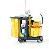 Rubbermaid Commercial Janitorial 3‑Shelf Cleaning Cart Yellow Vinyl-4