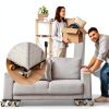 KYX Furniture Dolly, Furniture Movers with 5 Wheels,Carbon Steel Panel Heavy Duty Dolly, Furniture Lifter with 360° Rotatable Silent Rubber Universal Wheels, Max Load 4000LBS(6.9x6.9 in)-4
