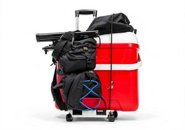 Utility Luggage Cart 270lb KEDSUM Aluminum Hand Truck 4 Tank Wheels-4