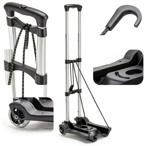 Small Folding Hand Truck Dolly Gorpuire Aluminum 2‑Wheel Portable-2