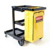 Rubbermaid Commercial Janitorial 3‑Shelf Cleaning Cart Yellow Vinyl-7