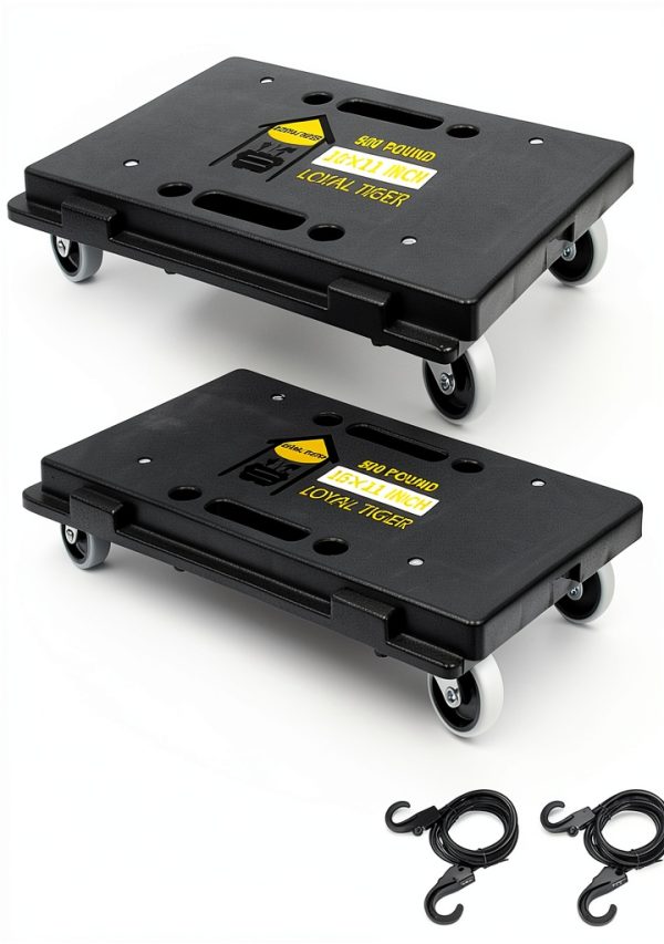 Furniture Dolly 4 Wheel 500lb Capacity LOYAL TIGER Black-0