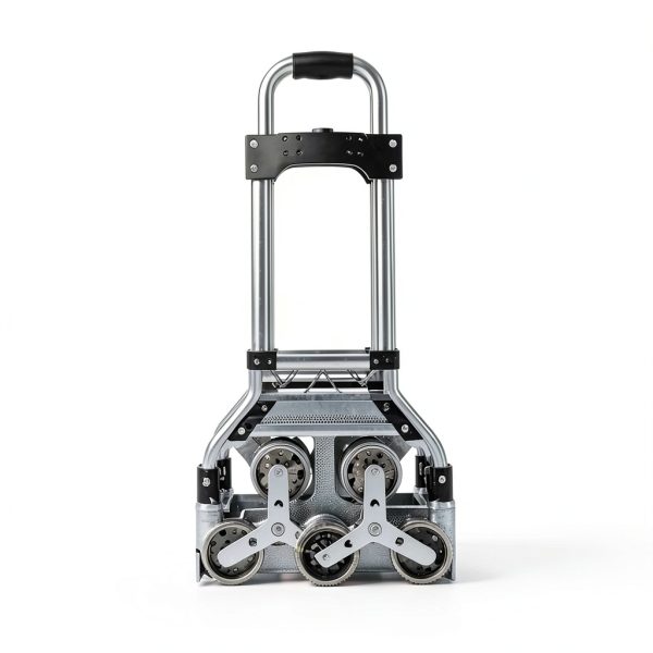 Stair Climbing Cart, 220 LBS Aluminum Stair Climber Dolly, Heavy Duty Folding Hand Truck Dolly with 6 Wheels, Telescoping Handle and Elastic Rope for Home, Moving, Groceries, Warehouse-6