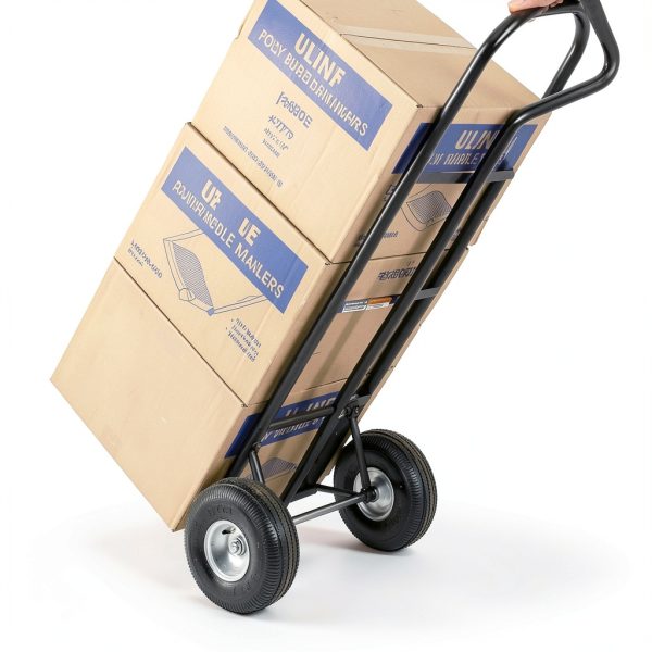 Ironton Steel Pneumatic Hand Truck Dolly 600lb Capacity 10in Wheels-2
