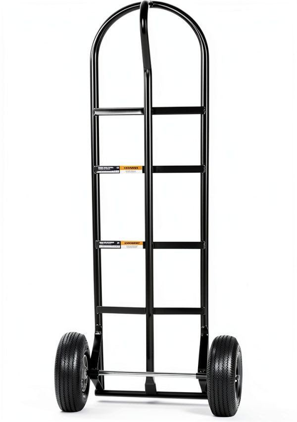 Ironton Steel Pneumatic Hand Truck Dolly 600lb Capacity 10in Wheels-4