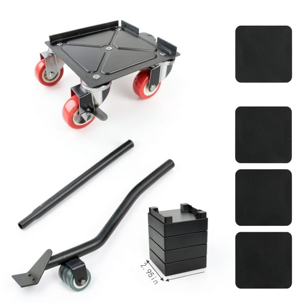 Furniture Dolly,Furniture Movers with 5 Wheels,Carbon Steel Panel Heavy Duty Dolly,Furniture Lifter with 5 360° Rotatable Rubber Universal Wheels,Maximum Load 3474LBS-3